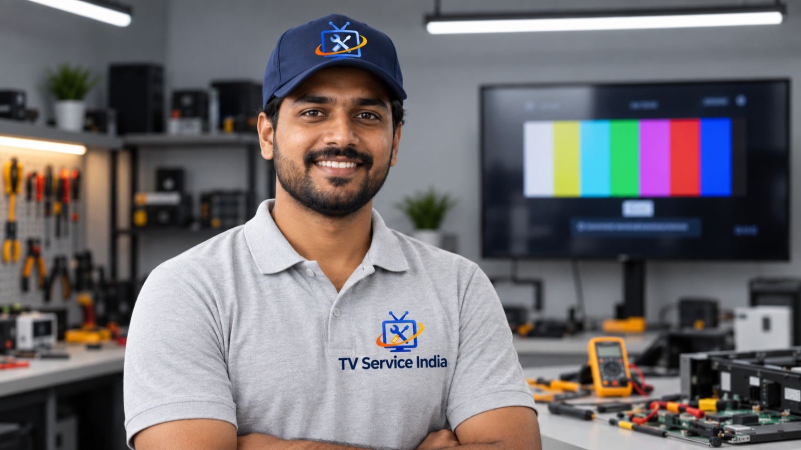 TV Service India technician ready for a doorstep TV repair in Bangalore