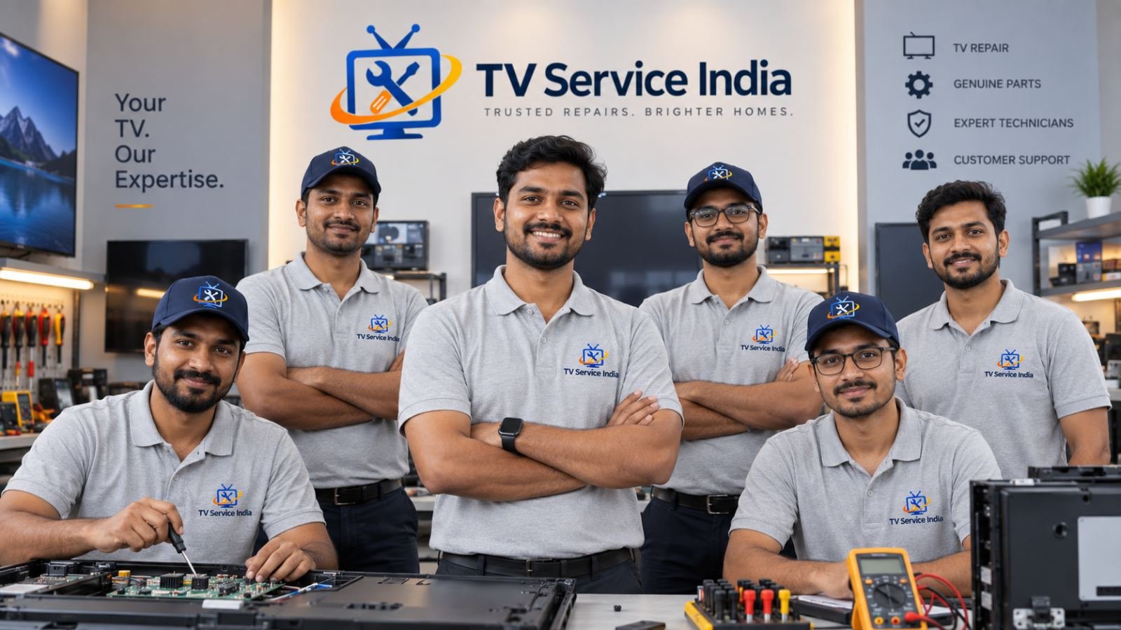 TV Service India technicians repairing TVs in Bangalore